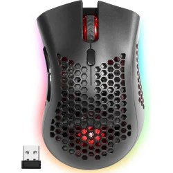 Mysz bezprzewodowa Defender WARLOCK GM-709L optyczna 2400dpi czarna RGB AKUMULATOR 8 przycisków Gaming