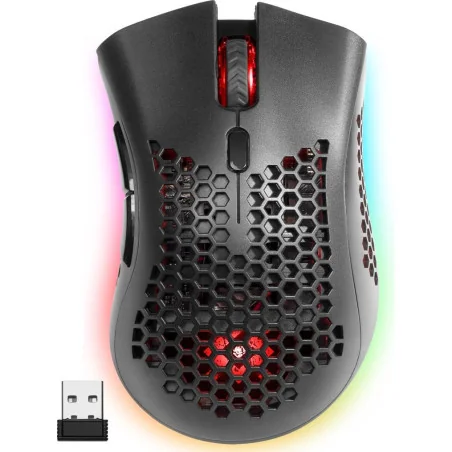 Mysz bezprzewodowa Defender WARLOCK GM-709L optyczna 2400dpi czarna RGB AKUMULATOR 8 przycisków Gaming