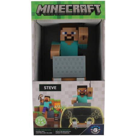 Stojak na kontroler lub telefon Minecraft Steve Cable Guy R.E.S.T