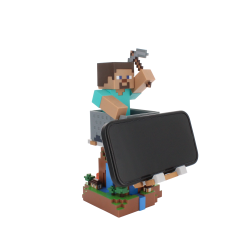 Stojak na kontroler lub telefon Minecraft Steve Cable Guy R.E.S.T