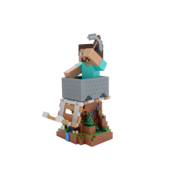 Stojak na kontroler lub telefon Minecraft Steve Cable Guy R.E.S.T