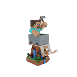 Stojak na kontroler lub telefon Minecraft Steve Cable Guy R.E.S.T