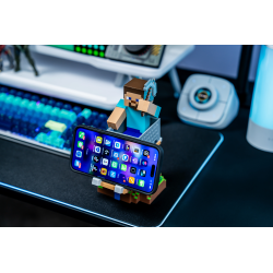 Stojak na kontroler lub telefon Minecraft Steve Cable Guy R.E.S.T