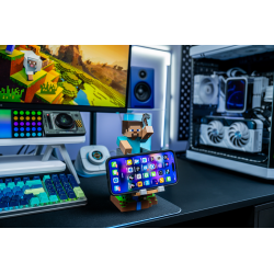 Stojak na kontroler lub telefon Minecraft Steve Cable Guy R.E.S.T