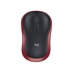 Mysz bezprzewodowa Logitech M185 optyczna czarno-czerwona