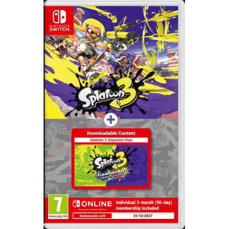 SWITCH Splatoon 3 + Season Pass + NSO 3-month