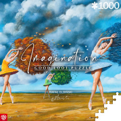 Imagination: Rafał Olbiński The Shape of Color Green Puzzles 1000