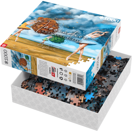 Imagination: Rafał Olbiński The Shape of Color Green Puzzles 1000