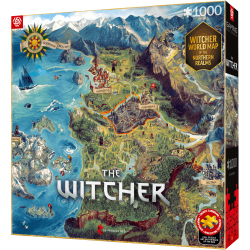 Gaming Puzzle: The Witcher (Wiedźmin) The Northern Realms Map, 1000 elementów