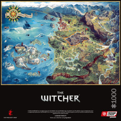 Gaming Puzzle: The Witcher (Wiedźmin) The Northern Realms Map, 1000 elementów