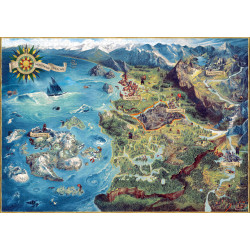 Gaming Puzzle: The Witcher (Wiedźmin) The Northern Realms Map, 1000 elementów