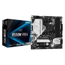 Płyta ASRock B550M Pro4/AMD B550/DDR4/SATA3/M.2/USB3.1/PCIe4.0/AM4/mATX