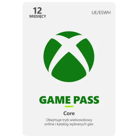 Xbox Game Pass Core – 12-miesięczne członkostwo