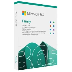 Oprogramowanie Microsoft M365 Family Polish Subscription P8 EuroZone 1 License Medialess 1 Year